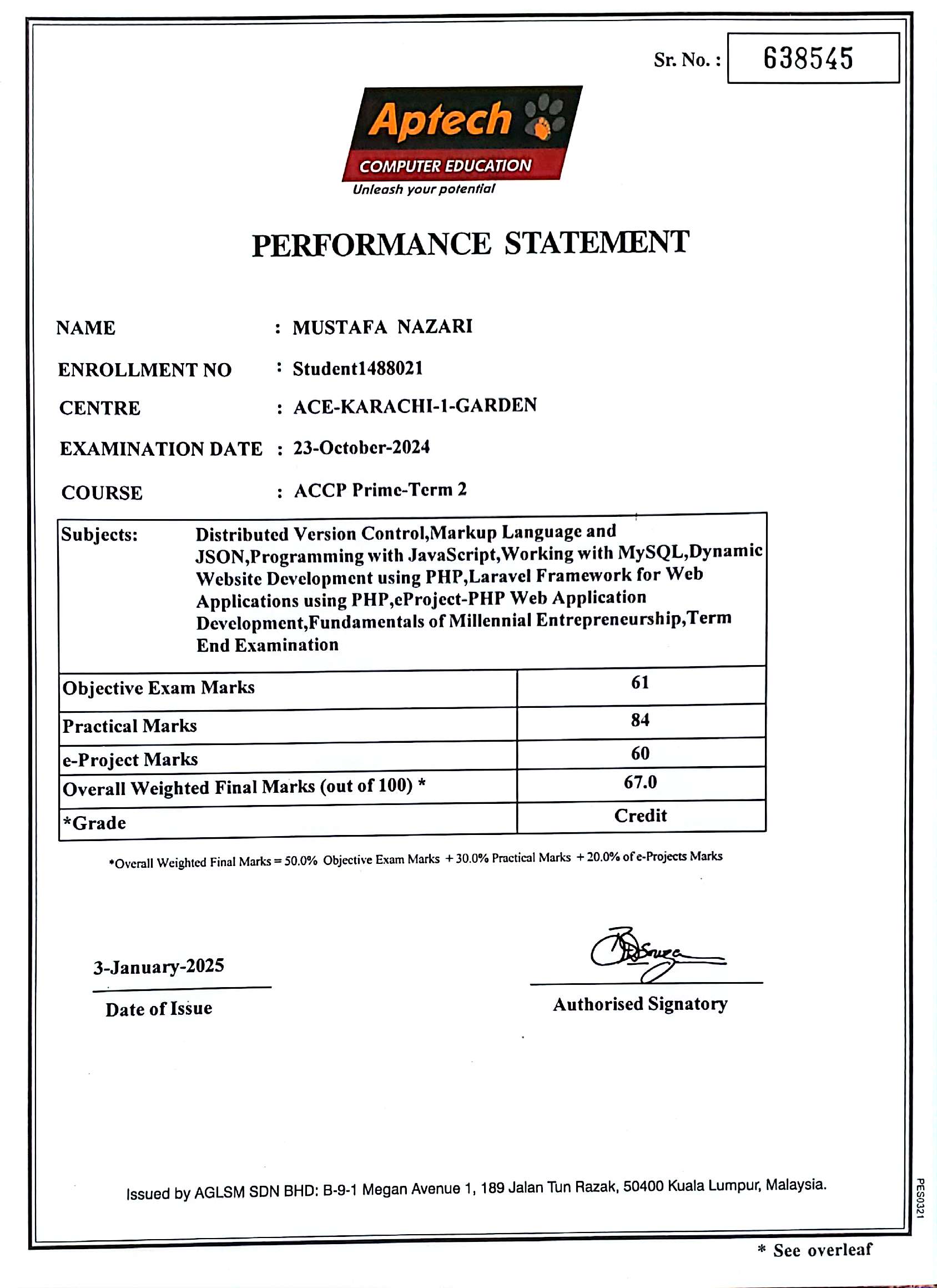 Certificate 2